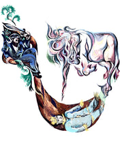 Load image into Gallery viewer, Illustrated Shin Canvas Print with Frame