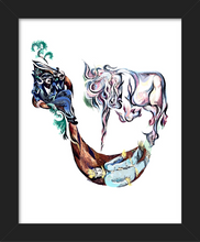 Load image into Gallery viewer, Illustrated Shin Fine Art Poster Print With Frame