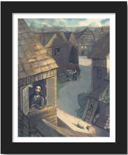 Load image into Gallery viewer, Shtetl Scene Canvas Print with Frame

